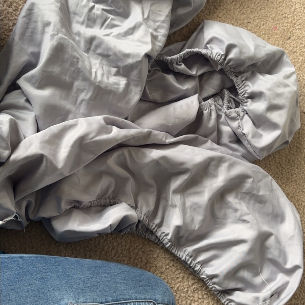 Gray Elastic Hem Jacket